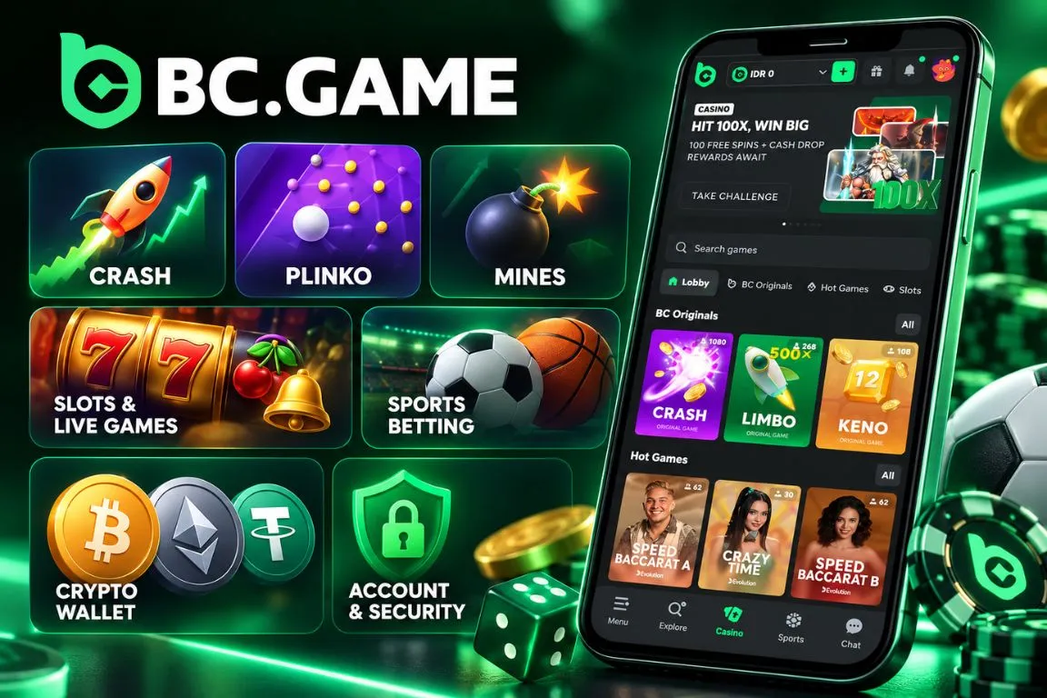 BC Game App Features on Mobile